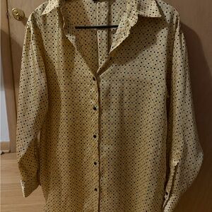 Zara Yellow Polka Dot Blouse